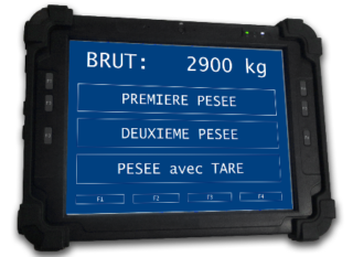 Tablette pesage-identification