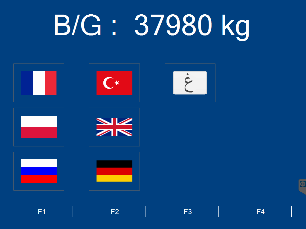 ecran accueil langue ecran pesage multi langue