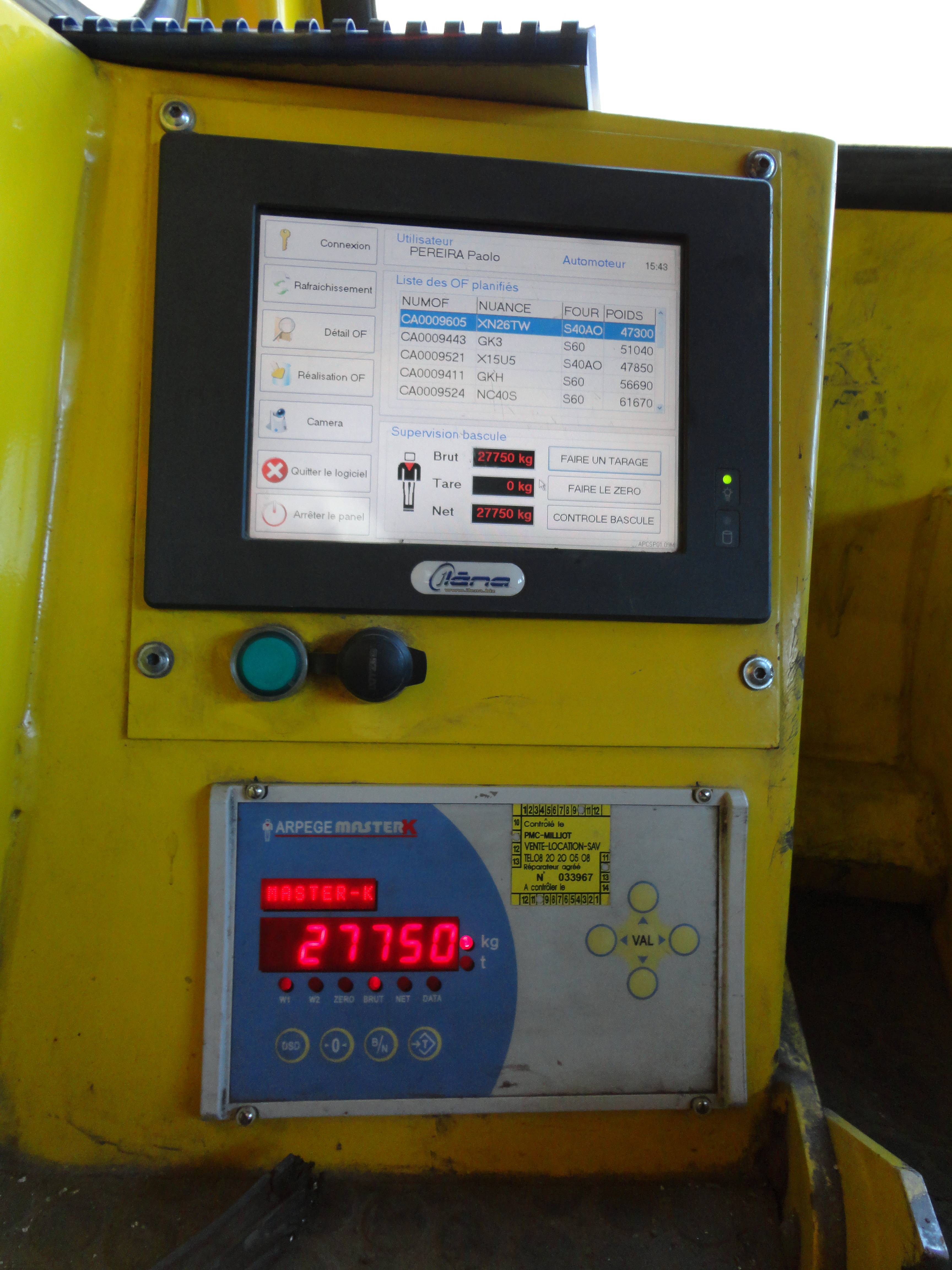 pesage-pc-embarque etude-de-cas-sidérugie